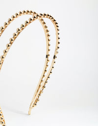 Gold Double Row Mini Ball Headband - link has visual effect only