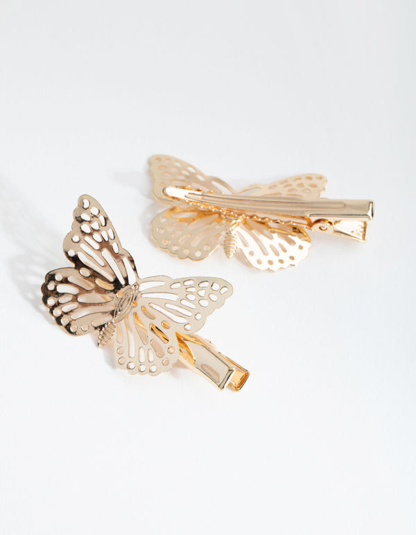 Gold Stamp Butterfly Pack Clip