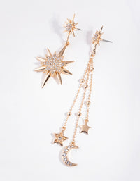 Gold Mismatch Celestial Earrings - link has visual effect only