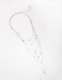 Silver Fine Diamante Celestial Necklace - link has visual effect only