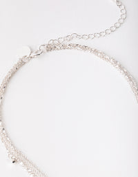 Silver Fine Diamante Celestial Necklace - link has visual effect only