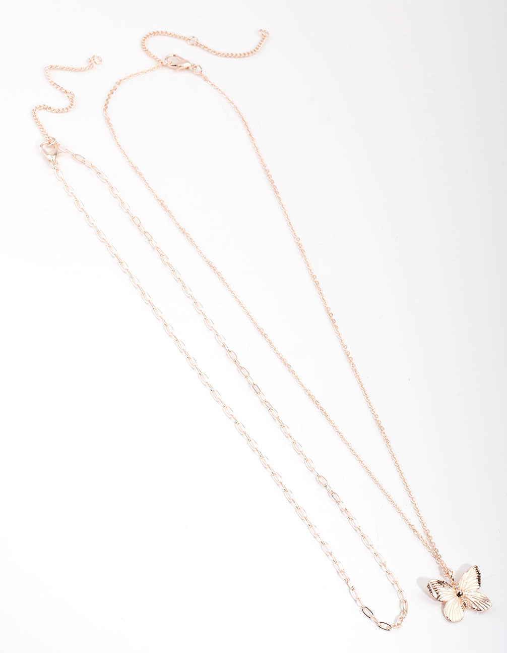 Rose Gold Plated Butterfly Necklace
