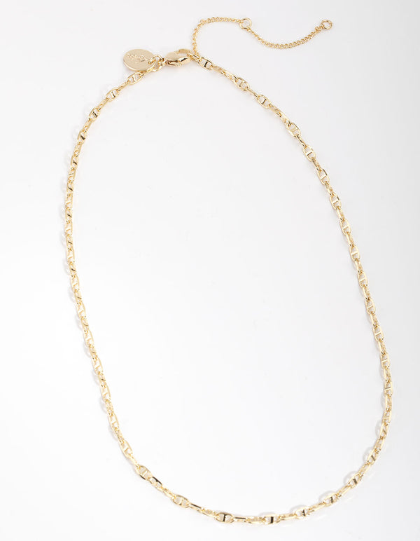Gold Plated Mariner Chain Necklace