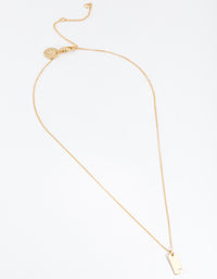 Gold Plated Rectangle Tag Necklace - link has visual effect only