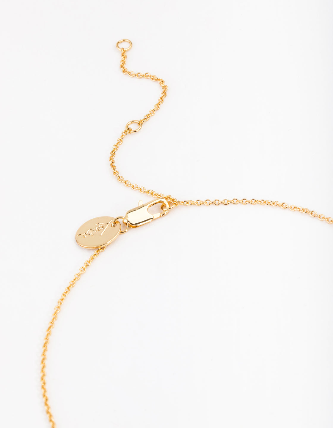 Gold Plated Round Semi Precious Pendant Necklace