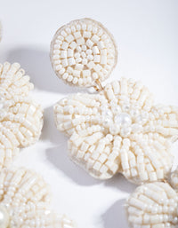 Fabric Statement Beaded Drop Earrings - link has visual effect only