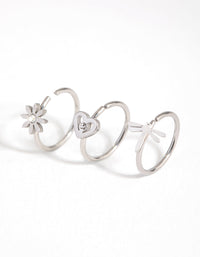 Surgical Steel Mini Motif Nose Ring Pack - link has visual effect only