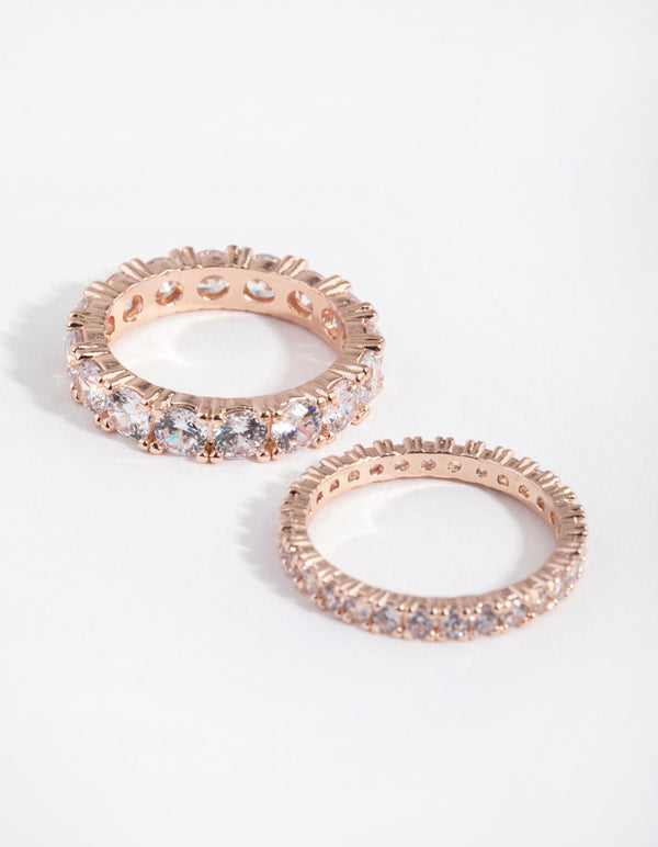 Rose Gold Double Band Set Ring