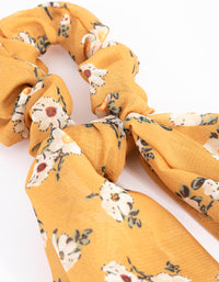 Mustard Print Scarf Scrunchie - link has visual effect only