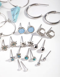 Silver Star Triple Drop Earring 12-Pack - link has visual effect only