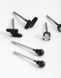Matte Bolt & Diamante Earrings - link has visual effect only