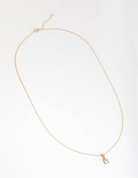 Gold Cubic Zirconia 0.5ct Bale Necklace - link has visual effect only