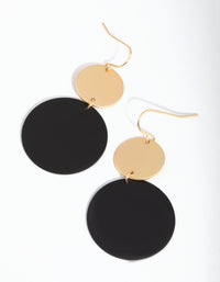 Matte Coated Disc Drop Earrings - link has visual effect only