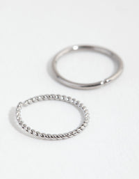 Surgical Steel Diamante Twist Nose Ring 4-Pack - link has visual effect only