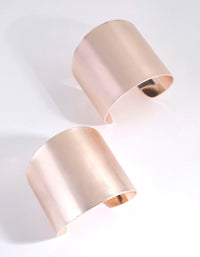 Rose Gold Thick Double Cuff Bracelet - link has visual effect only