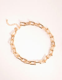 Gold Hardware Link Necklaces - link has visual effect only