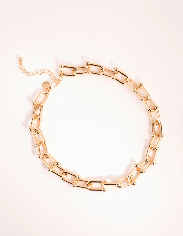 Gold Hardware Link Necklaces