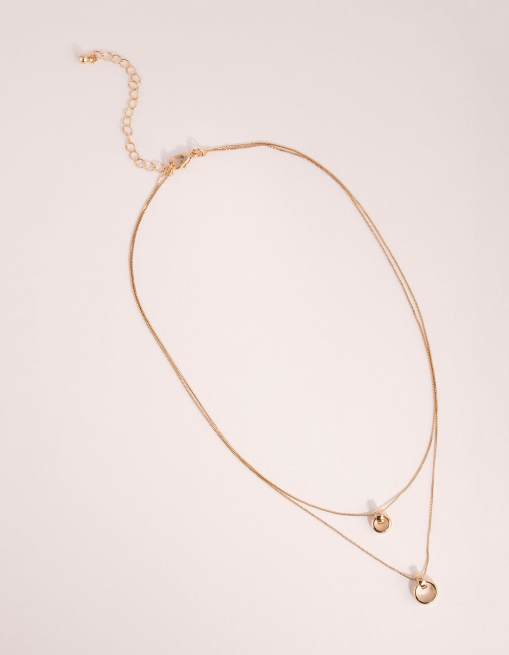 Gold Double Ring Necklace Pack