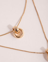 Gold Double Ring Necklace Pack - link has visual effect only