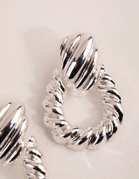 Silver Plated Twisted Earrings - link has visual effect only