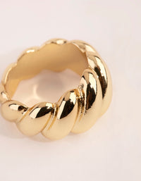 Gold Plated Croissant Ring - link has visual effect only