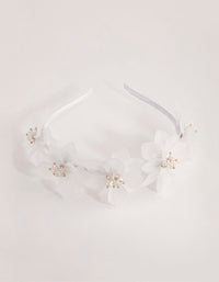 Frosted Acrylic Beaded Flower Alice Band - link has visual effect only