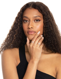 Silver Cubic Zirconia Butterfly Ring Pack - link has visual effect only