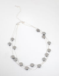 Silver Layered Station Necklace - link has visual effect only