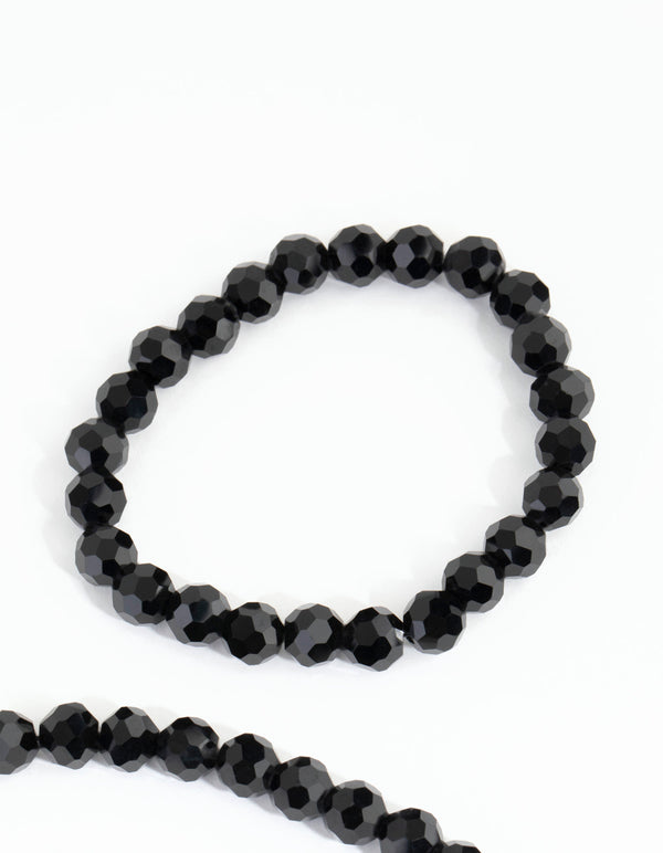 Classic Black Bead Jewellery Set