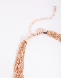Rose Gold Fine Twisted Chain Necklace - link has visual effect only