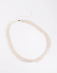 Silver Fine Twisted Chain Necklace - link has visual effect only