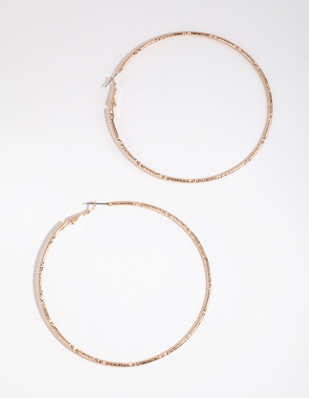 Gold Diamond Cut Big Hoop Earrings