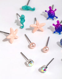 Kids Silver Under the Sea Stud Earring Pack - link has visual effect only
