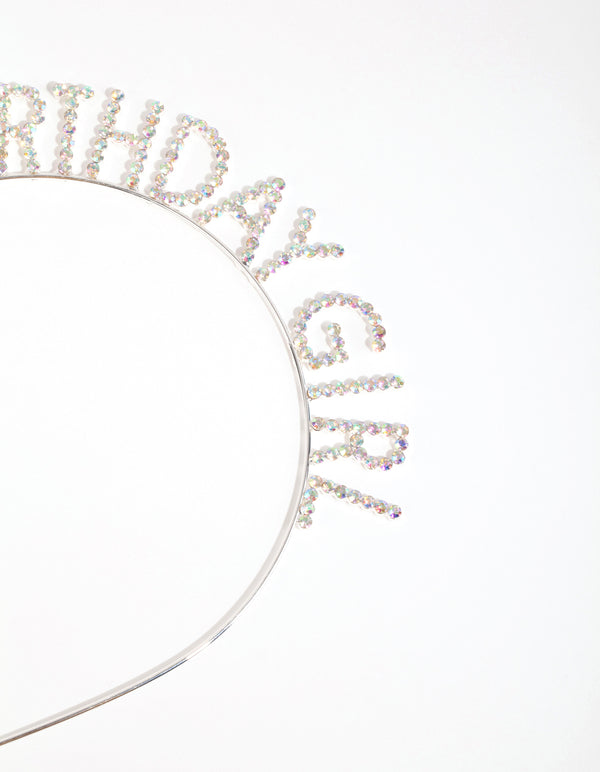 Kids Silver Diamante Birthday Tiara