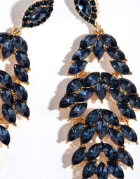 Gold Navette Stone Drop Earrings - link has visual effect only