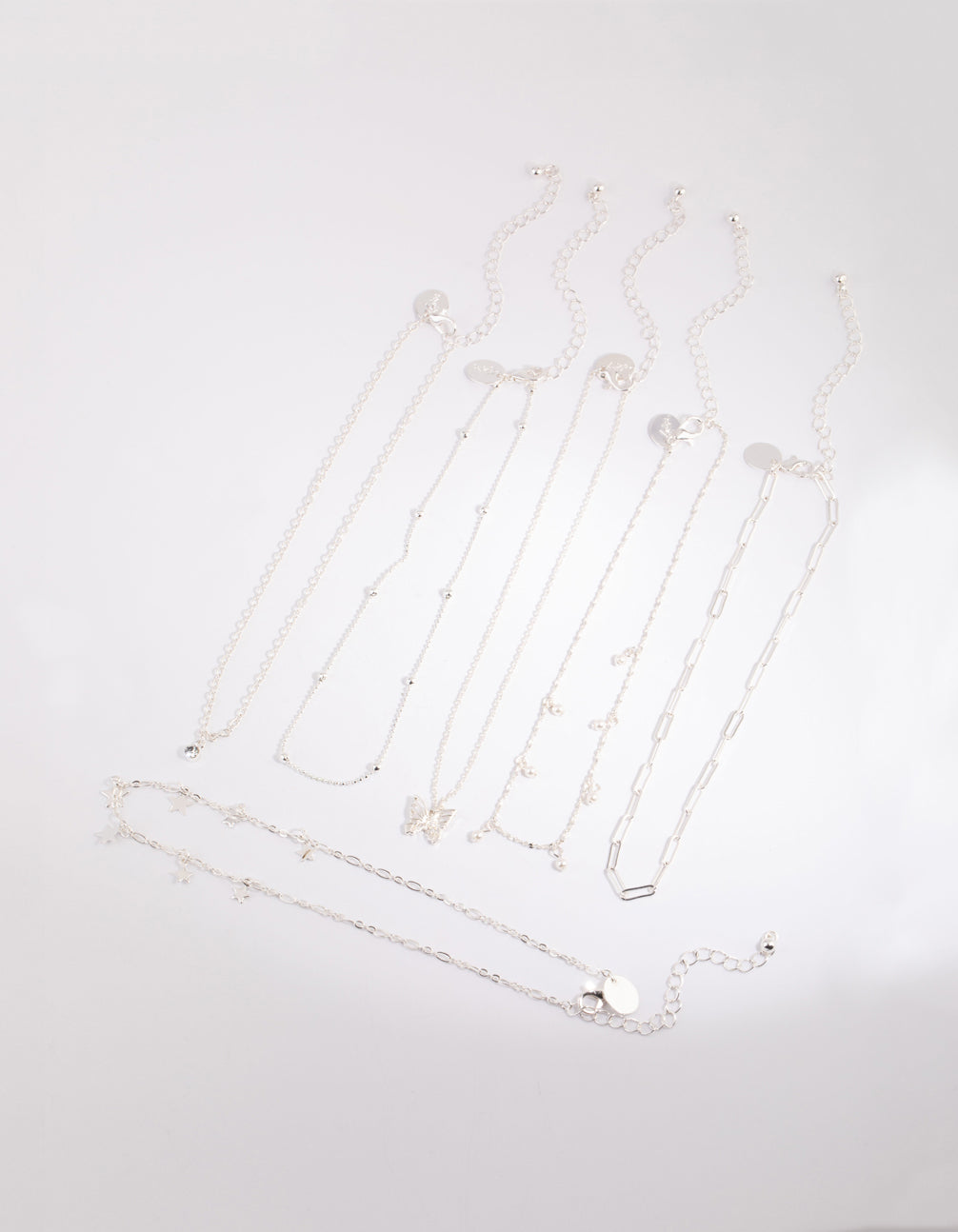 Silver Star & Pearl Choker 6-Pack