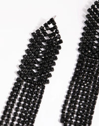 Matte Black Cup Chain Earrings - link has visual effect only