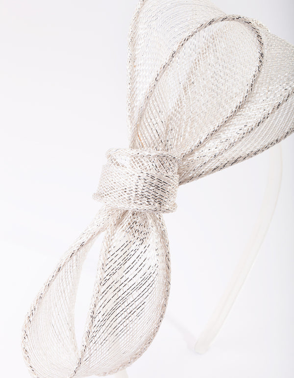 Silver Bow Alice Band