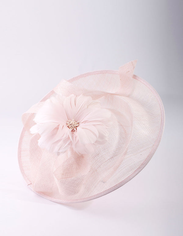 Blush Floral Boater Alice Band