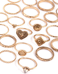 Antique Gold Etched Ring 24-Pack - link has visual effect only
