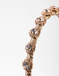 Gold Thread Wrapped Diamante Headband - link has visual effect only
