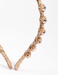 Gold Thread Wrapped Diamante Headband - link has visual effect only