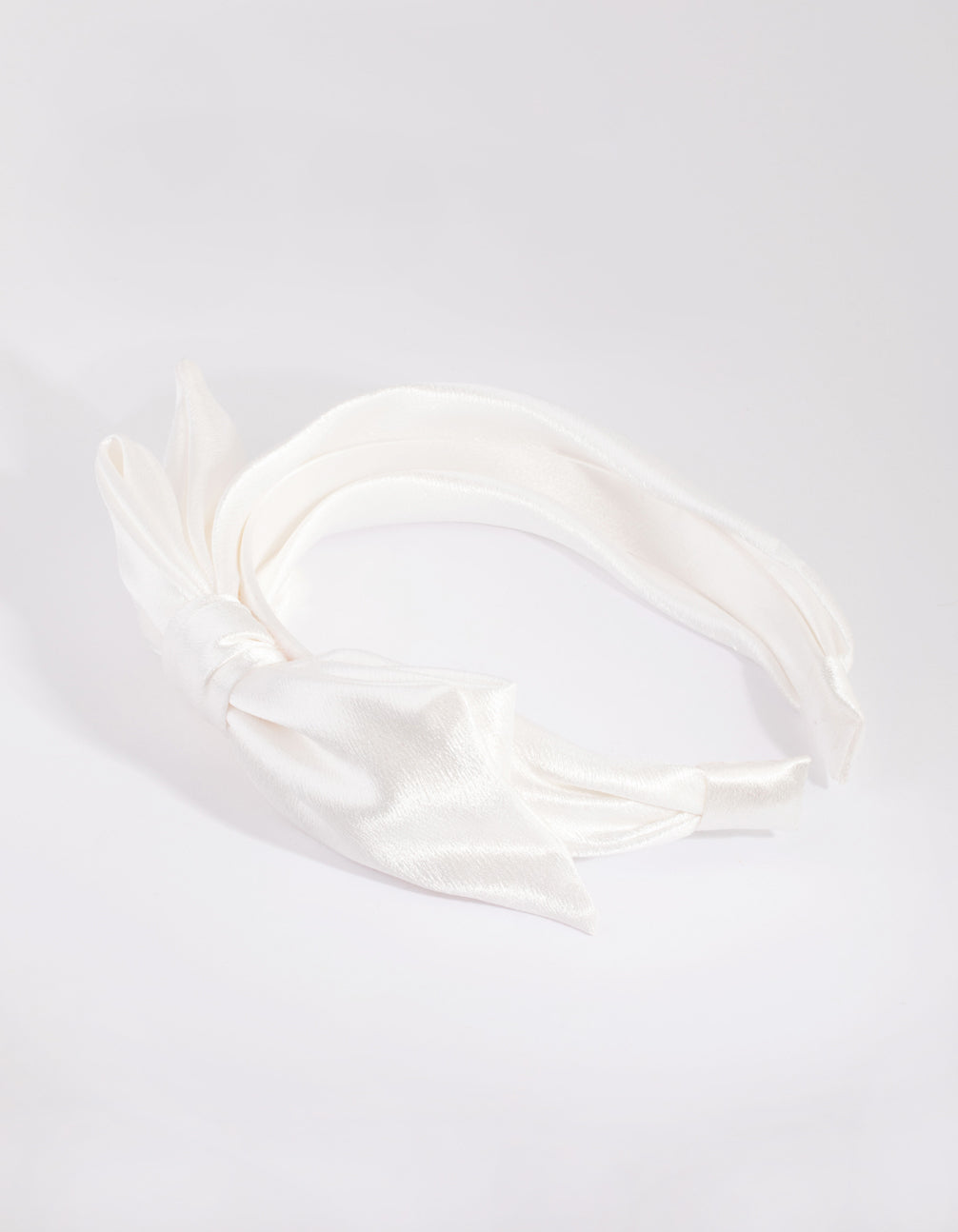 White Floppy Bow Alice Band