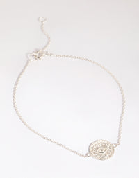 Sterling Silver Eye Stamp Coin Bracelet - link has visual effect only