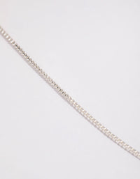 Silver Plated Long Box Chain Necklace - link has visual effect only