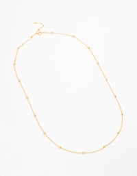 Gold Plated Sterling Silver Ball Chain Necklace - link has visual effect only