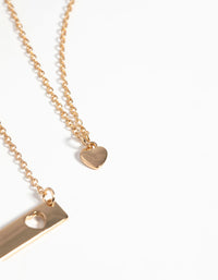 Gold Heart Necklace Set - link has visual effect only