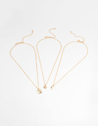 Gold Celestial Diamante Necklace Set - link has visual effect only