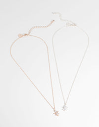 Mixed Metal Angelic Diamante Necklaces - link has visual effect only
