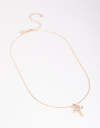 Rose Gold Cubic Zirconia Fairy Necklace - link has visual effect only